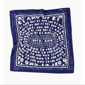 JED “Odi et Amo” Blue Bandana/Handkerchief